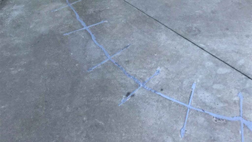 Floor Stitches on a Concrete Floor