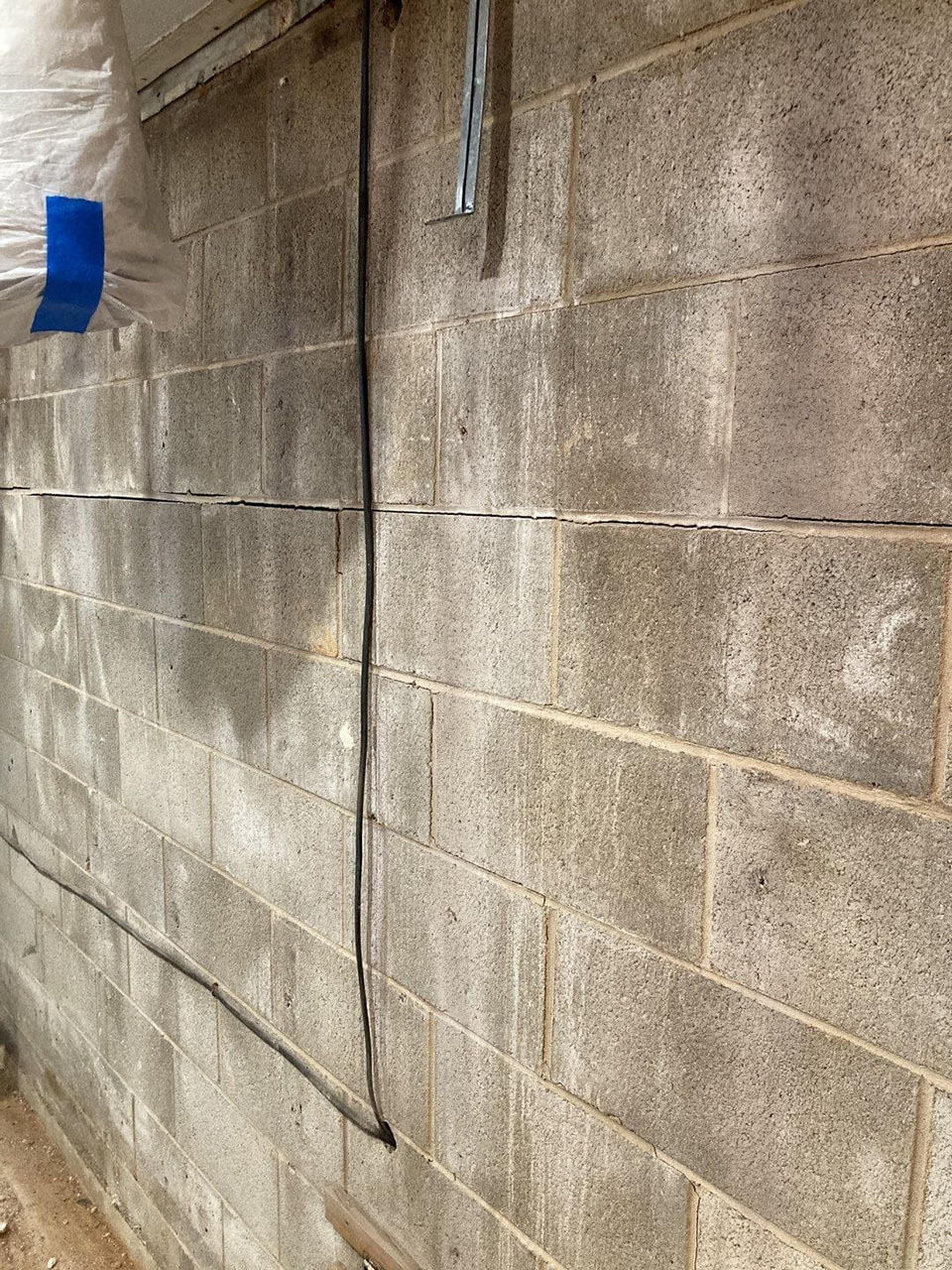 Cracked Basement Block Wall