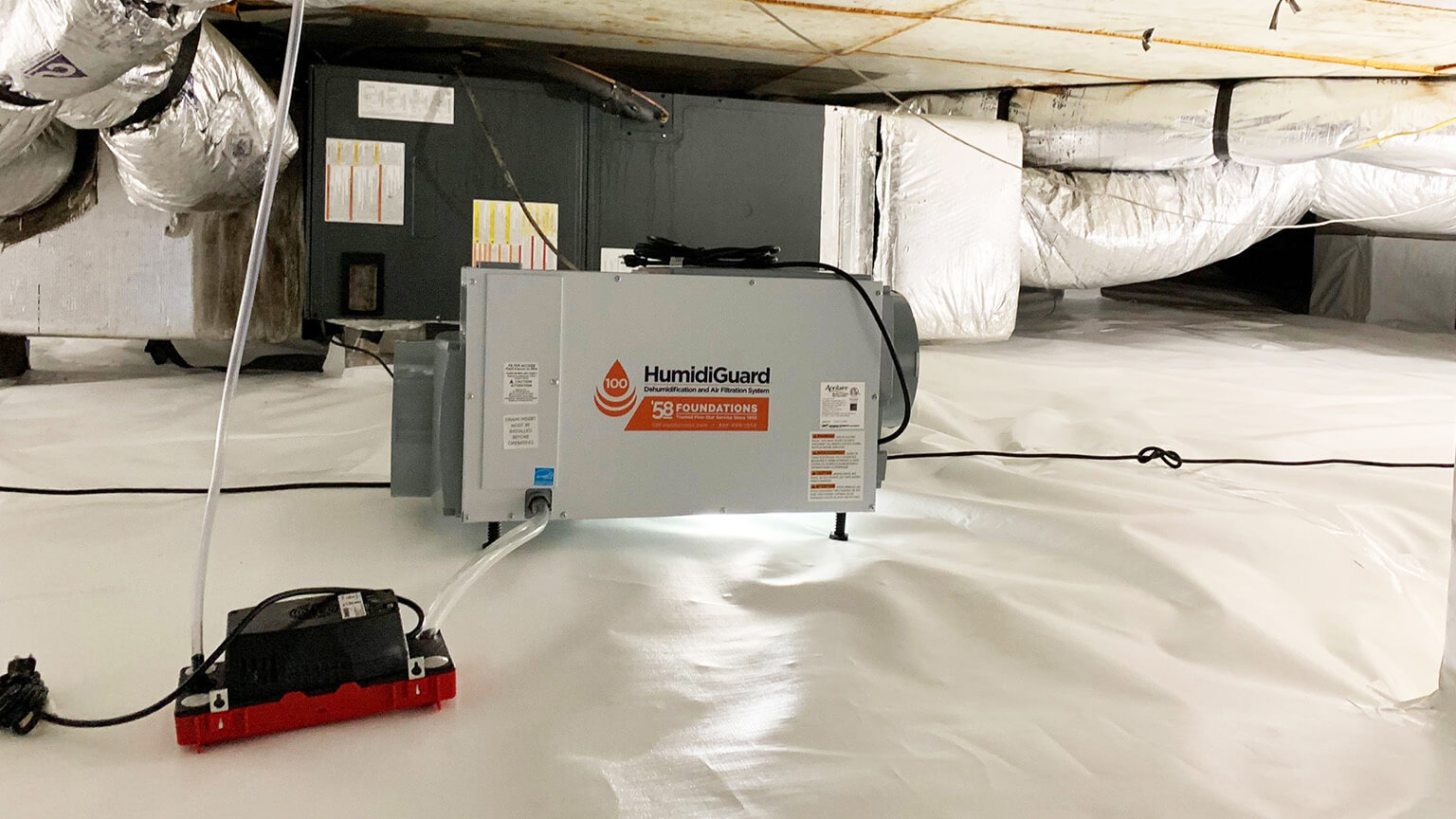 Crawl Space Waterproofing System