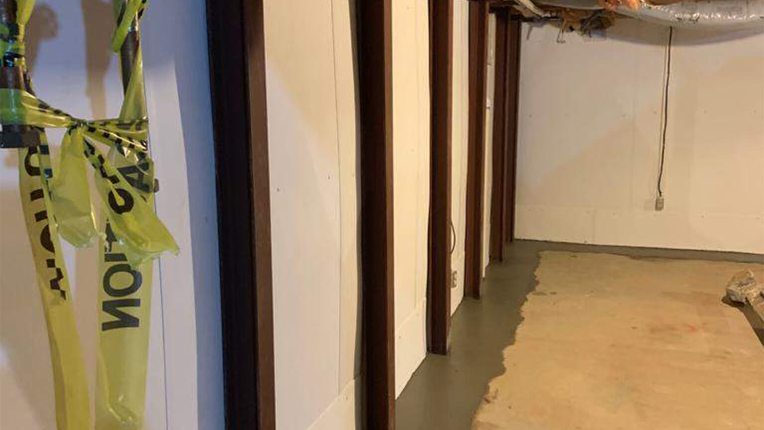 A fully repaired basement