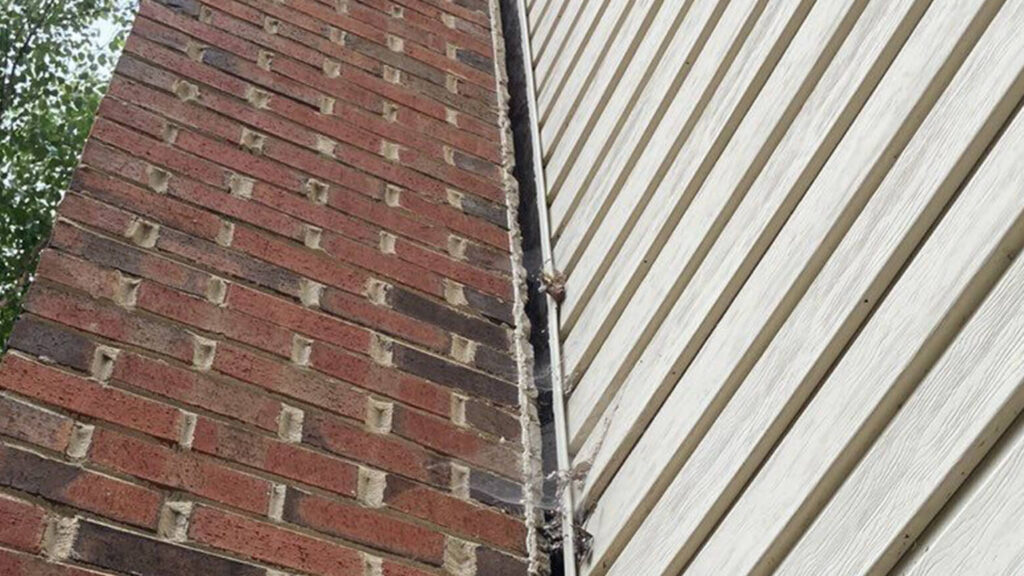 Chimney Pulling Away from a House