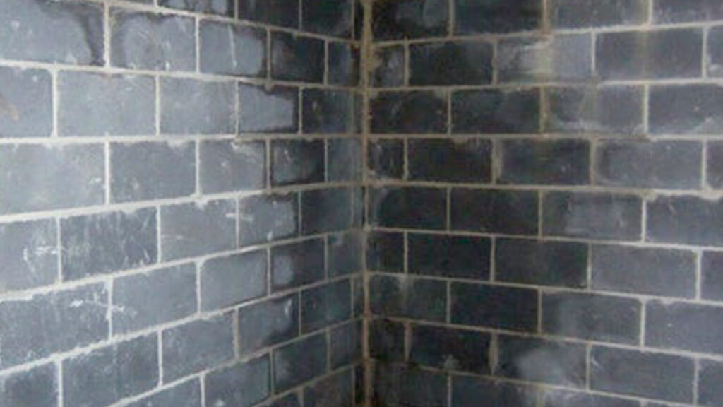 Water Stains on Block Foundation Wall