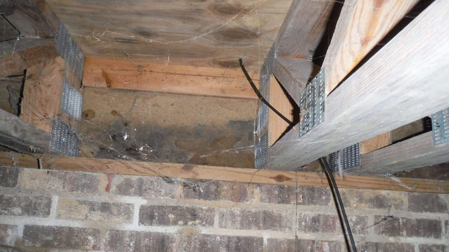 Wood rot in a crawl space