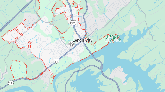 Lenoir City, TN Map