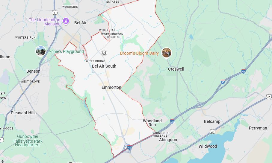 Bel Air South, MD Map