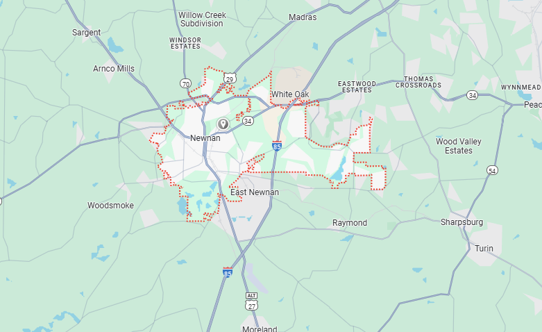 Newnan, GA Map