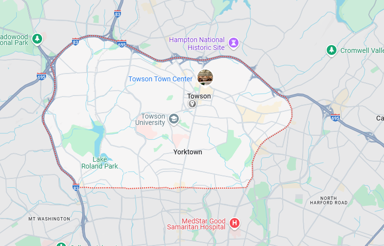 Towson, MD Map