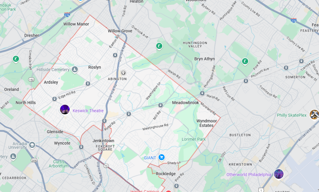 Abington, PA Map