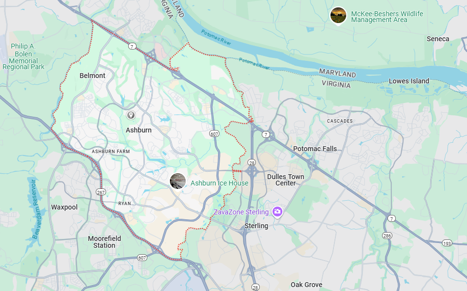 Ashburn, VA Map