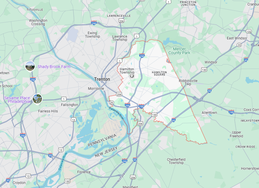 Hamilton Township, NJ Map