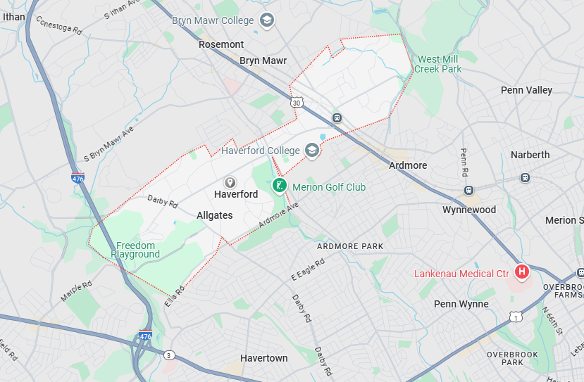 Haverford, PA Map