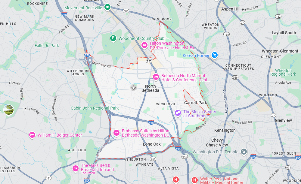 North Bethesda, MD Map