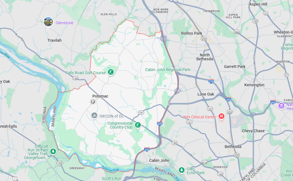 Potomac, MD Map
