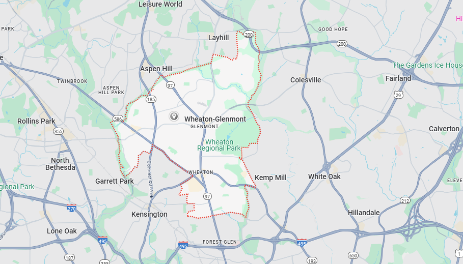 Wheaton-Glenmont, MD Map