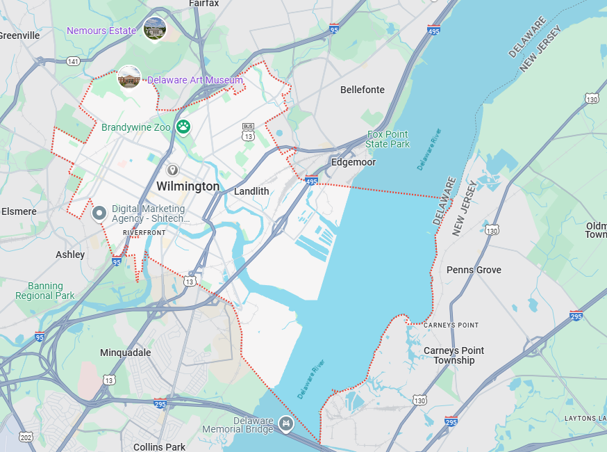 Wilmington, DE Map
