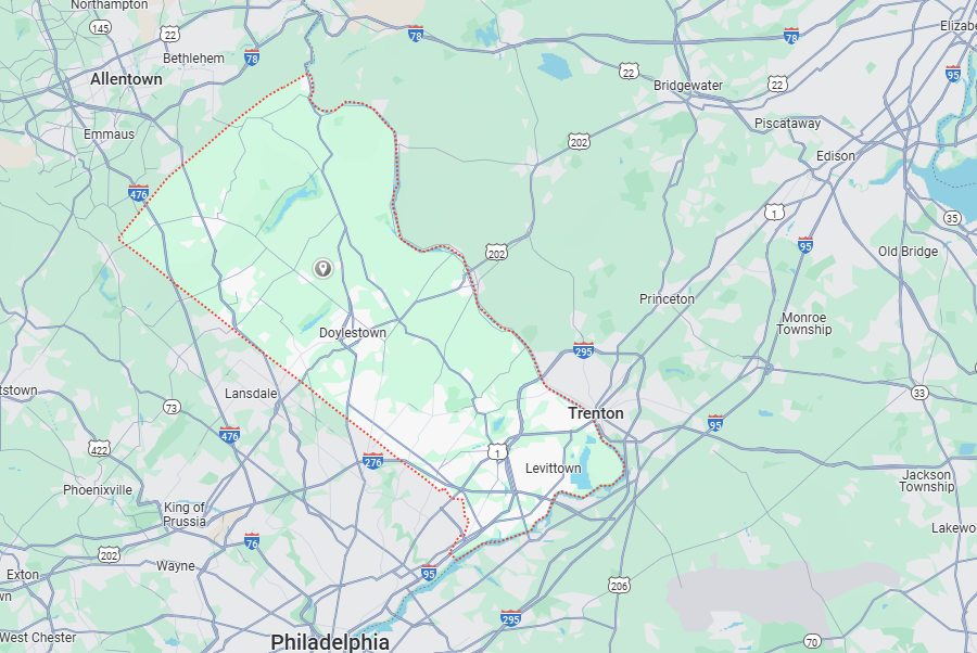 Bucks County, PA Map