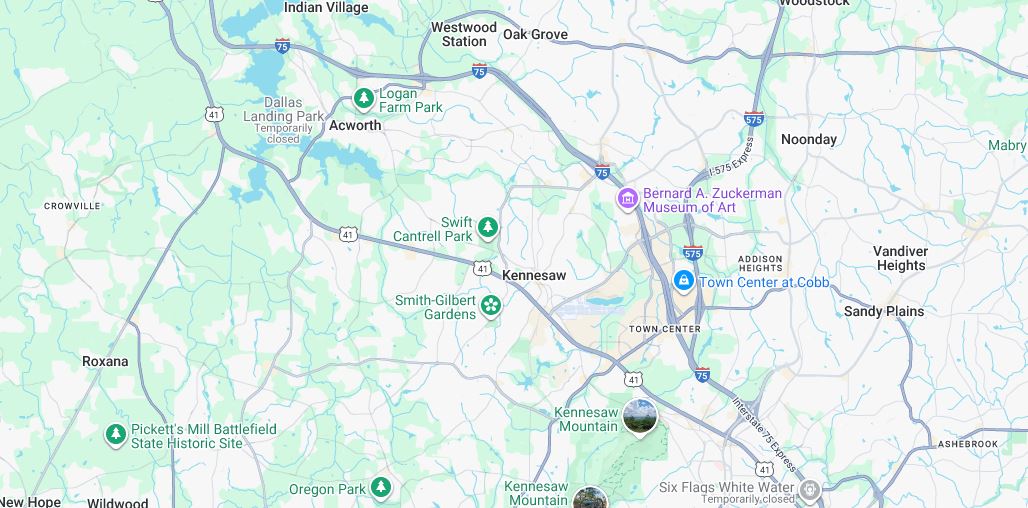 Kennesaw, GA Map