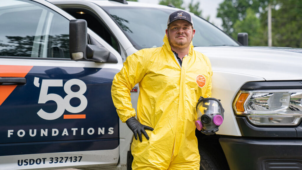 Mold Removal Tech and Truck
