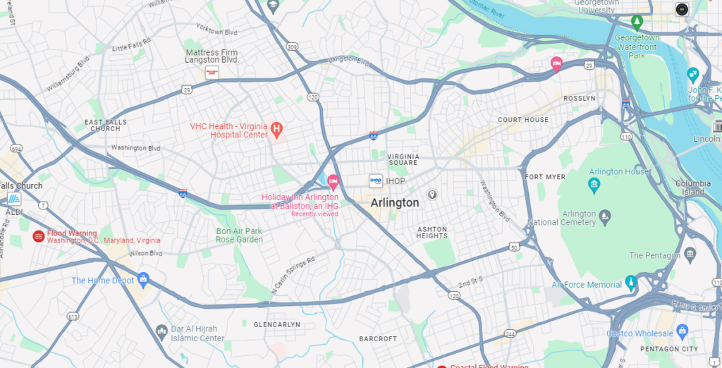 Arlington map