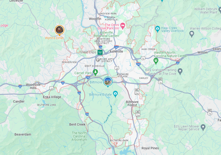 Asheville map