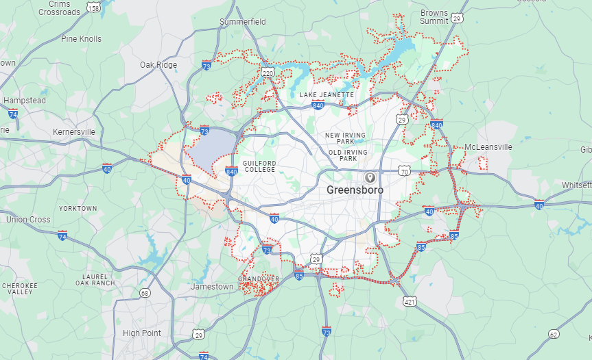 Greensboro map