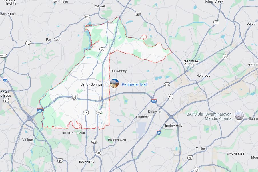 Sandy Springs Map