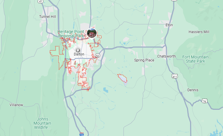 Dalton, GA Map