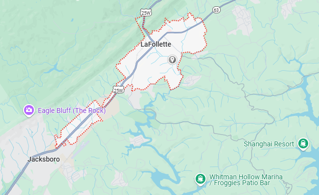 LaFollette, TN Map