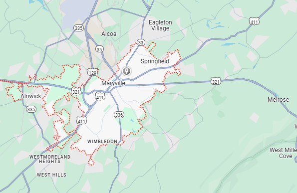 Maryville, TN Map