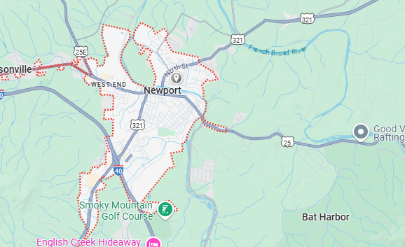 Newport, TN Map