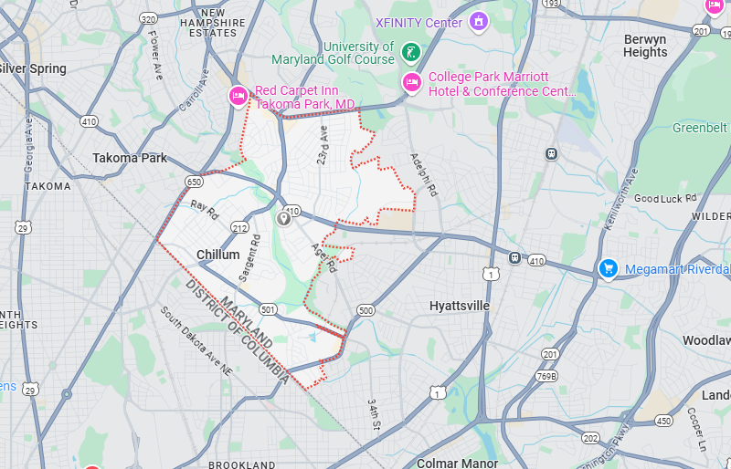 Chillum, MD Map