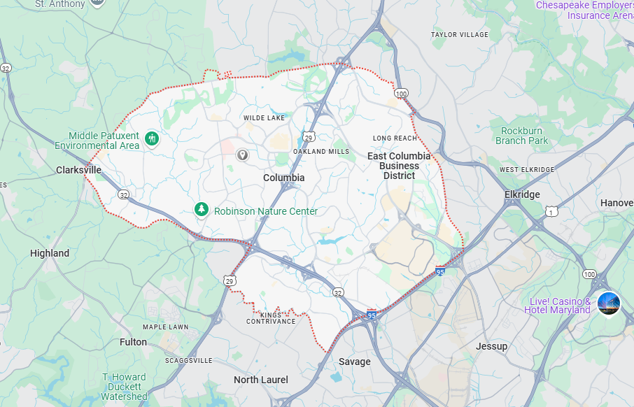 Columbia, MD Map