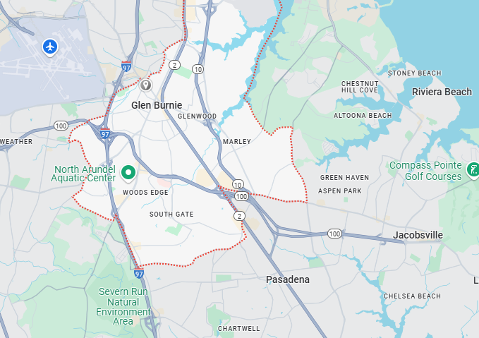 Glen Burnie, MD Map