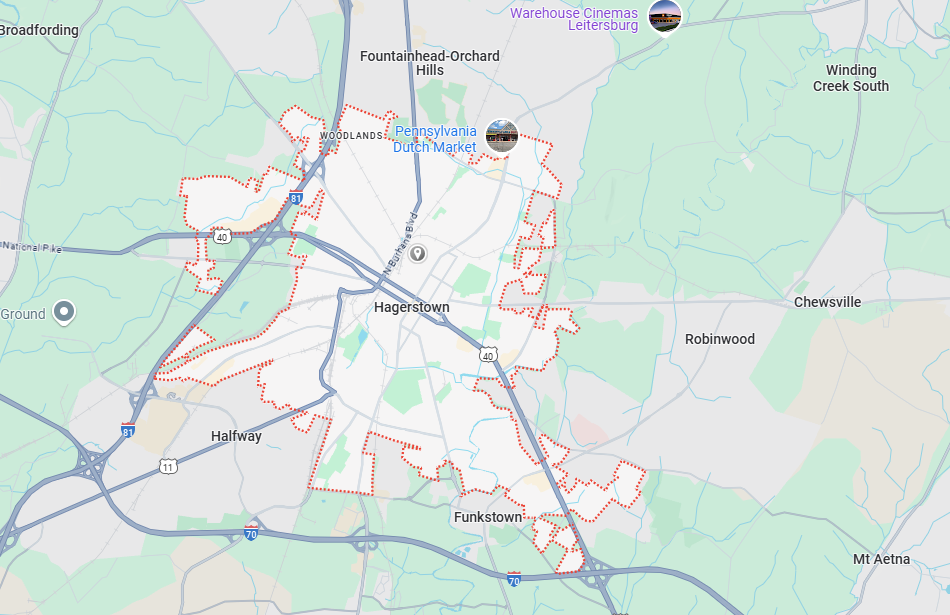 Hagerstown, MD Map