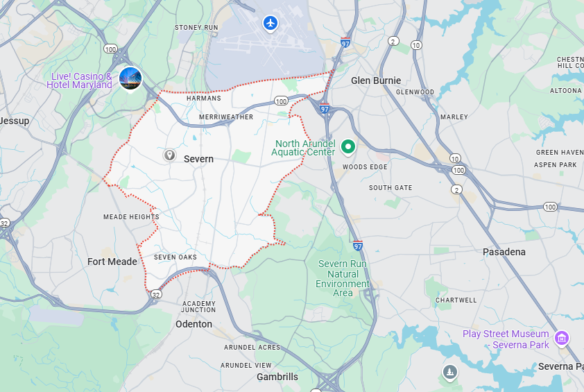 Severn, MD Map
