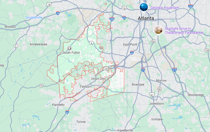 South Fulton, GA Map