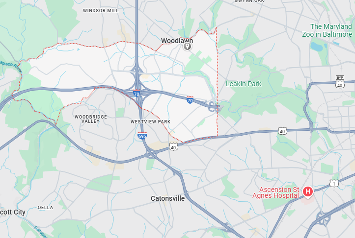 Woodlawn, MD Map