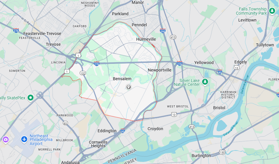 Bensalem, PA Map
