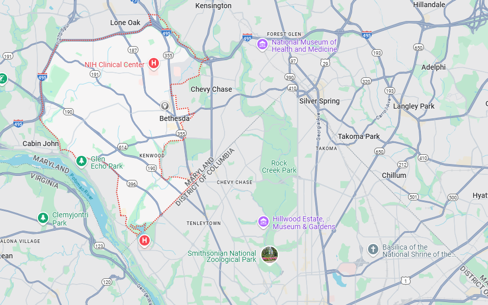 Bethesda, MD Map