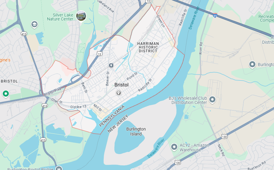 Bristol, PA Map
