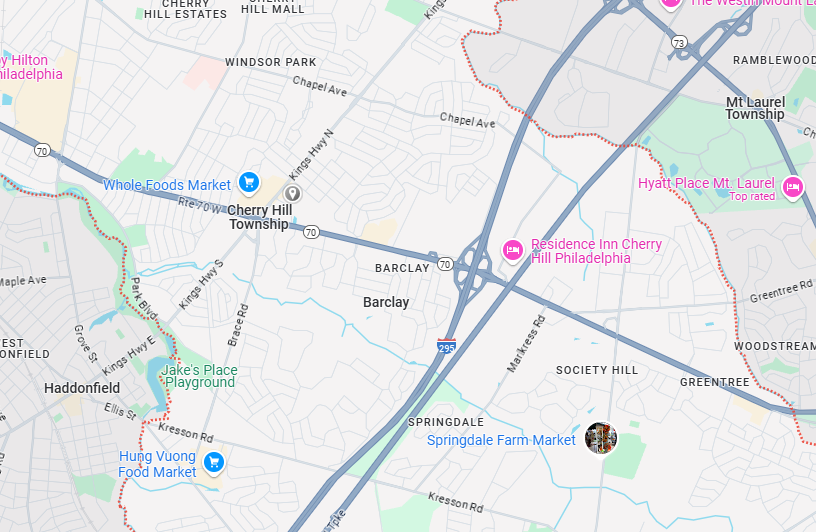 Cherry Hill, NJ Map