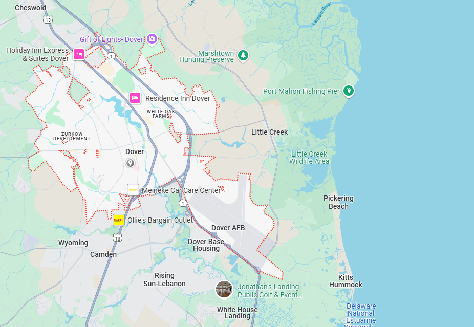 Dover, DE Map