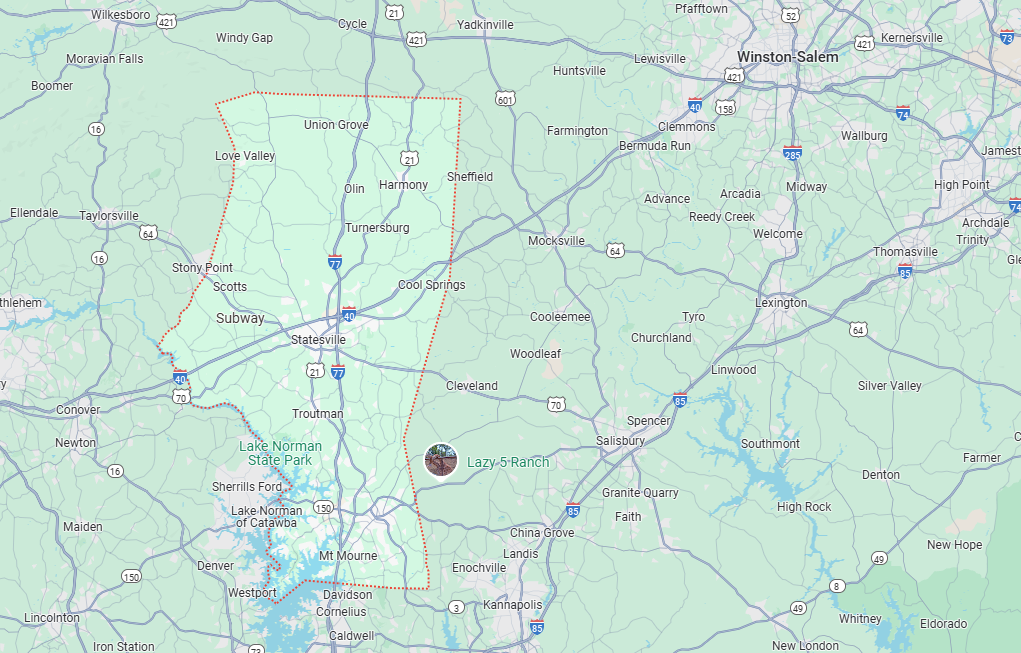 Iredell County, NC Map