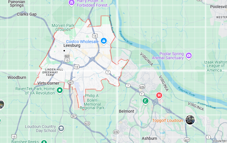 Leesburg, VA Map