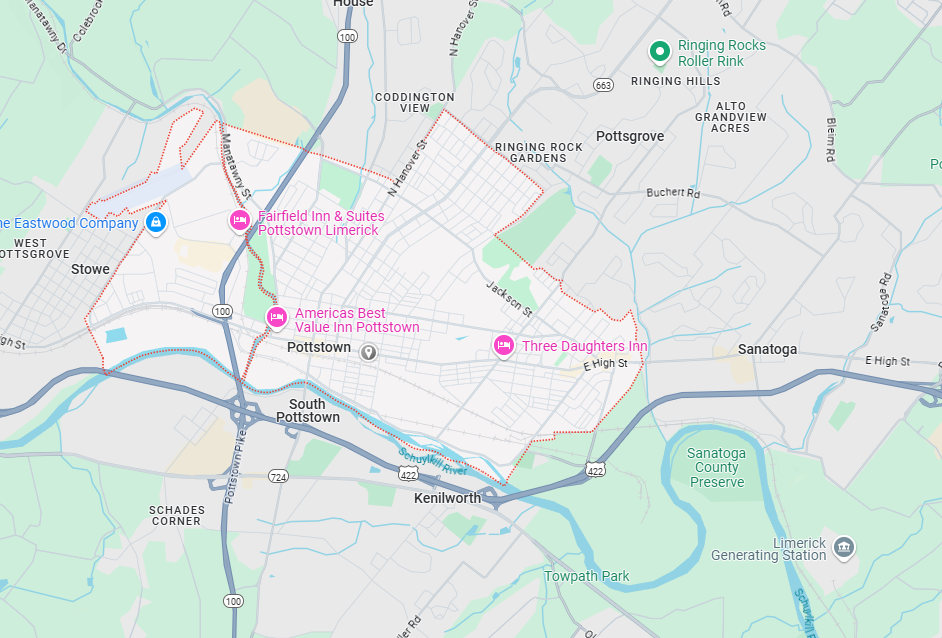 Pottstown, PA Map