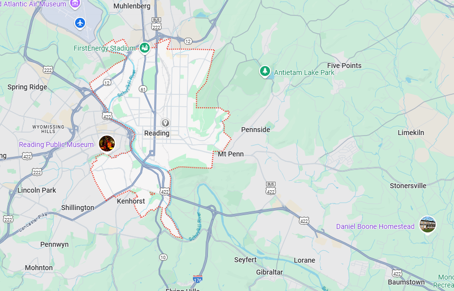 Reading, PA Map