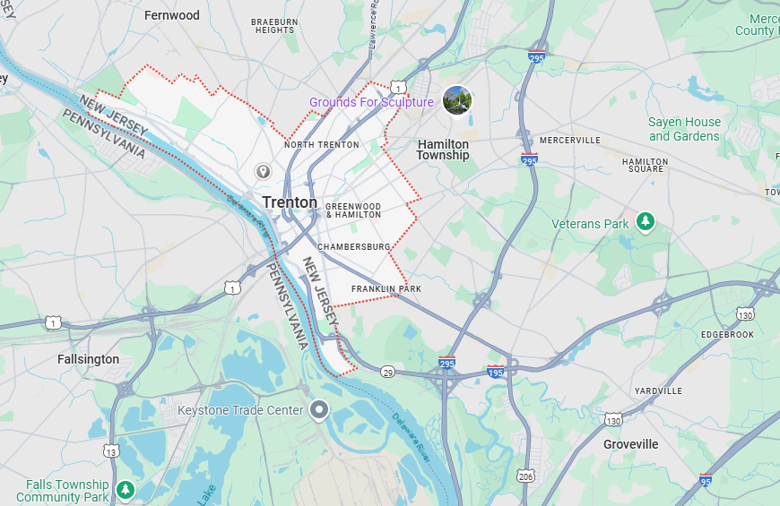 Trenton, NJ Map
