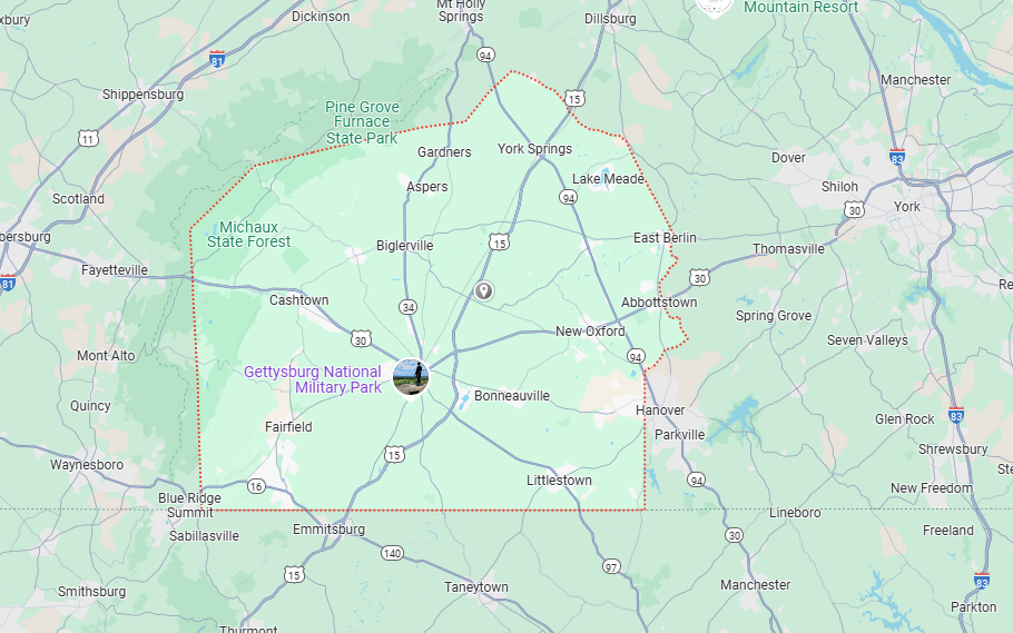 Adams County, PA Map