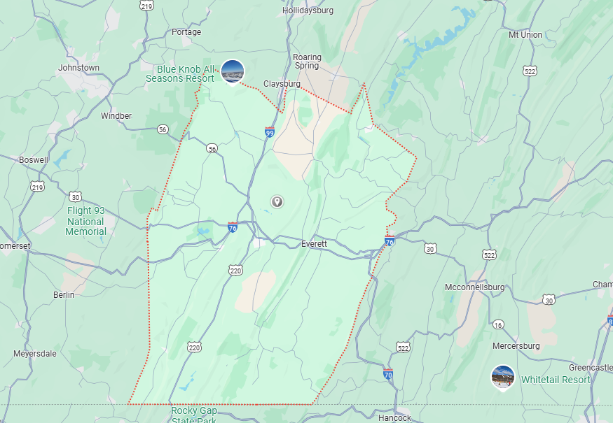 Bedford County, PA Map