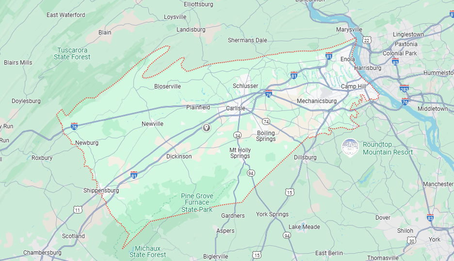 Cumberland County, PA Map